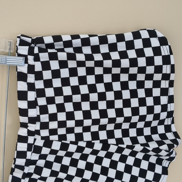 XL Shein Black And White Checkered Short Lounge Comfy Shorts - Picture 5 of 9
